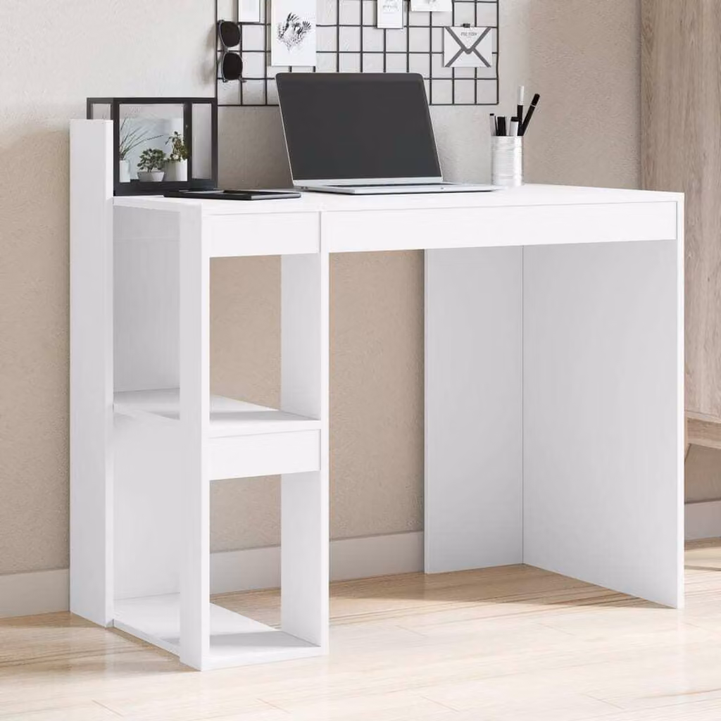 Maison Exclusive - Scrivania bianca 103,5x56,5x94 cm Materiale ligneo