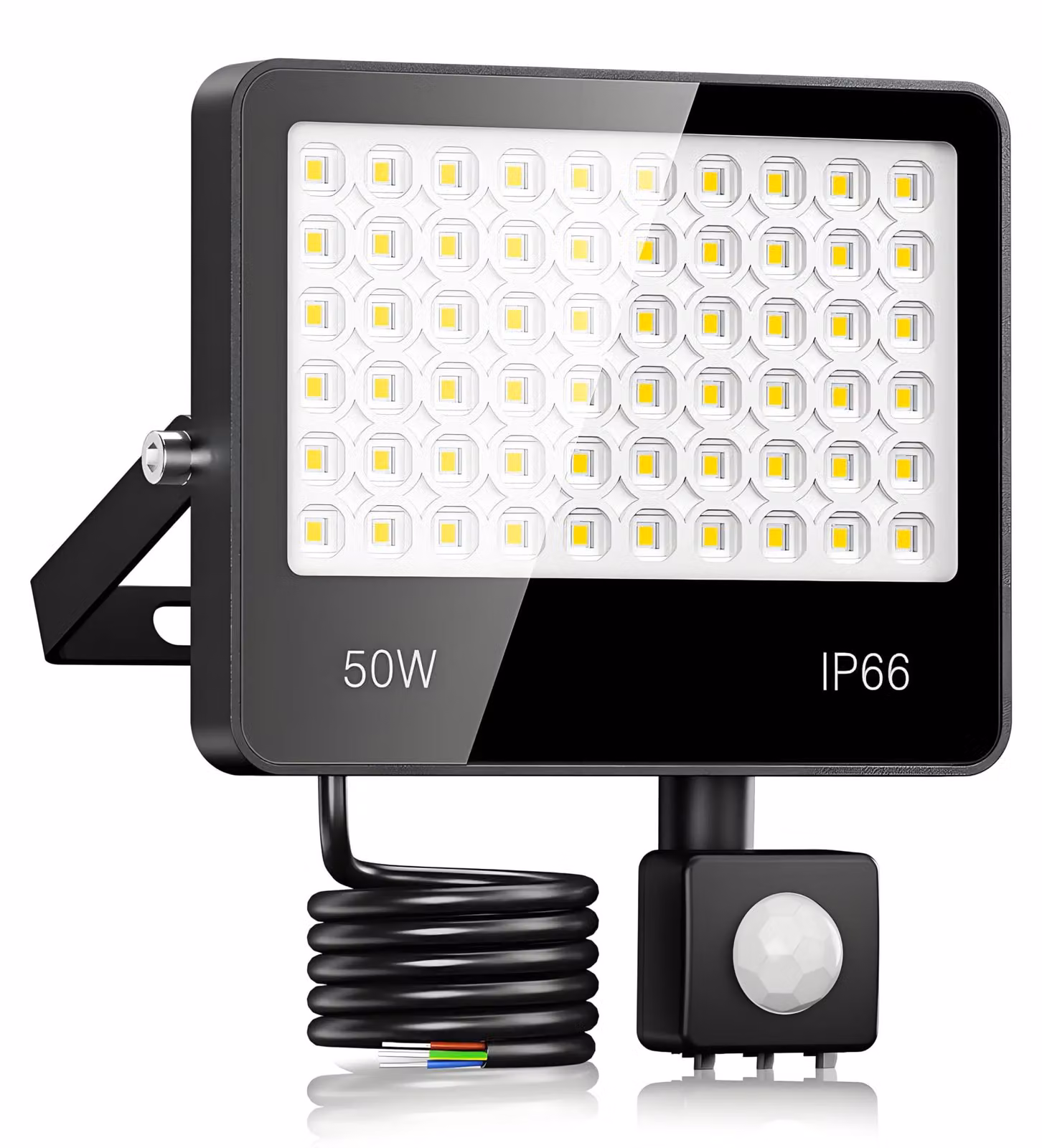 Faretto LED da esterno da 50W con sensore di movimento, 5000 lumen, grado di protezione IP66