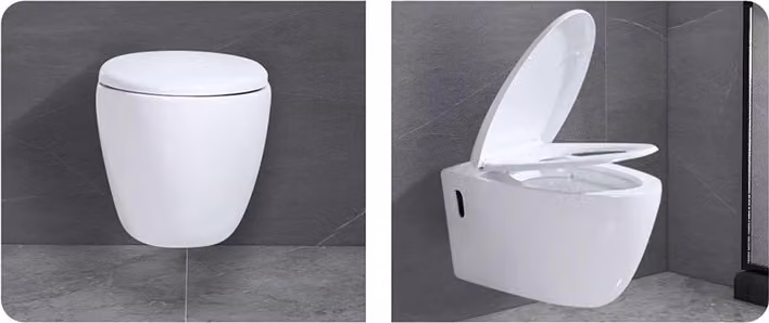 Sedile WC sospeso senza bordo estraibile con softclose (W0104)