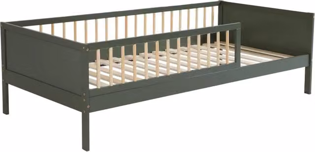Letto bambino Sweeek in legno di pino naturale verde con rete a doghe inclusa L/P: 90 x 190 cm
