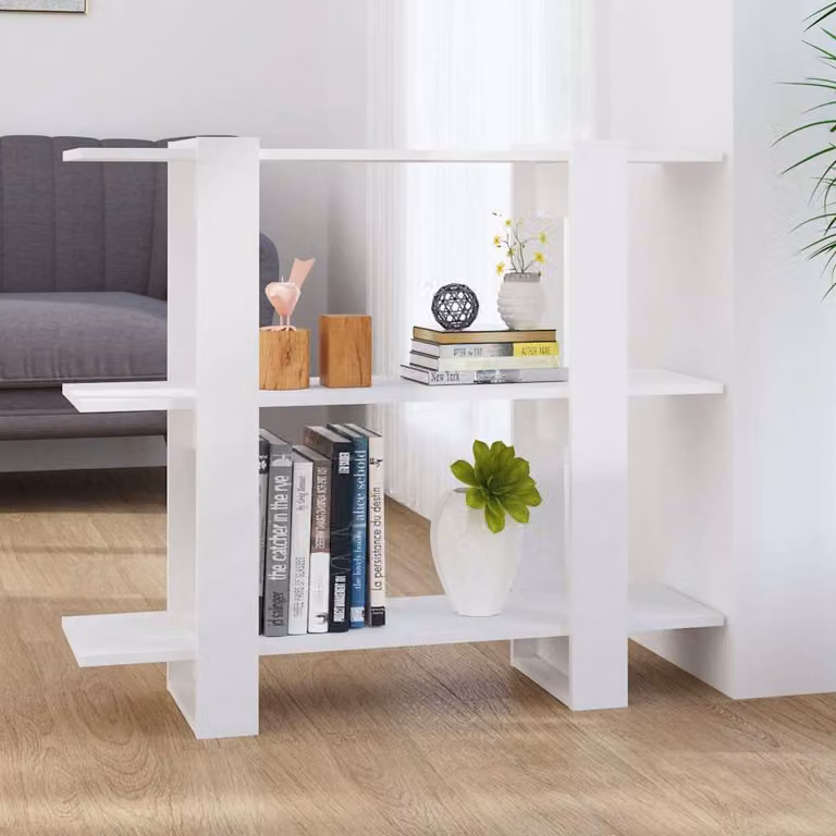 Libreria/Divisorio vidaXL Bianco Lucido L/P/H: 100 x 30 x 87 cm