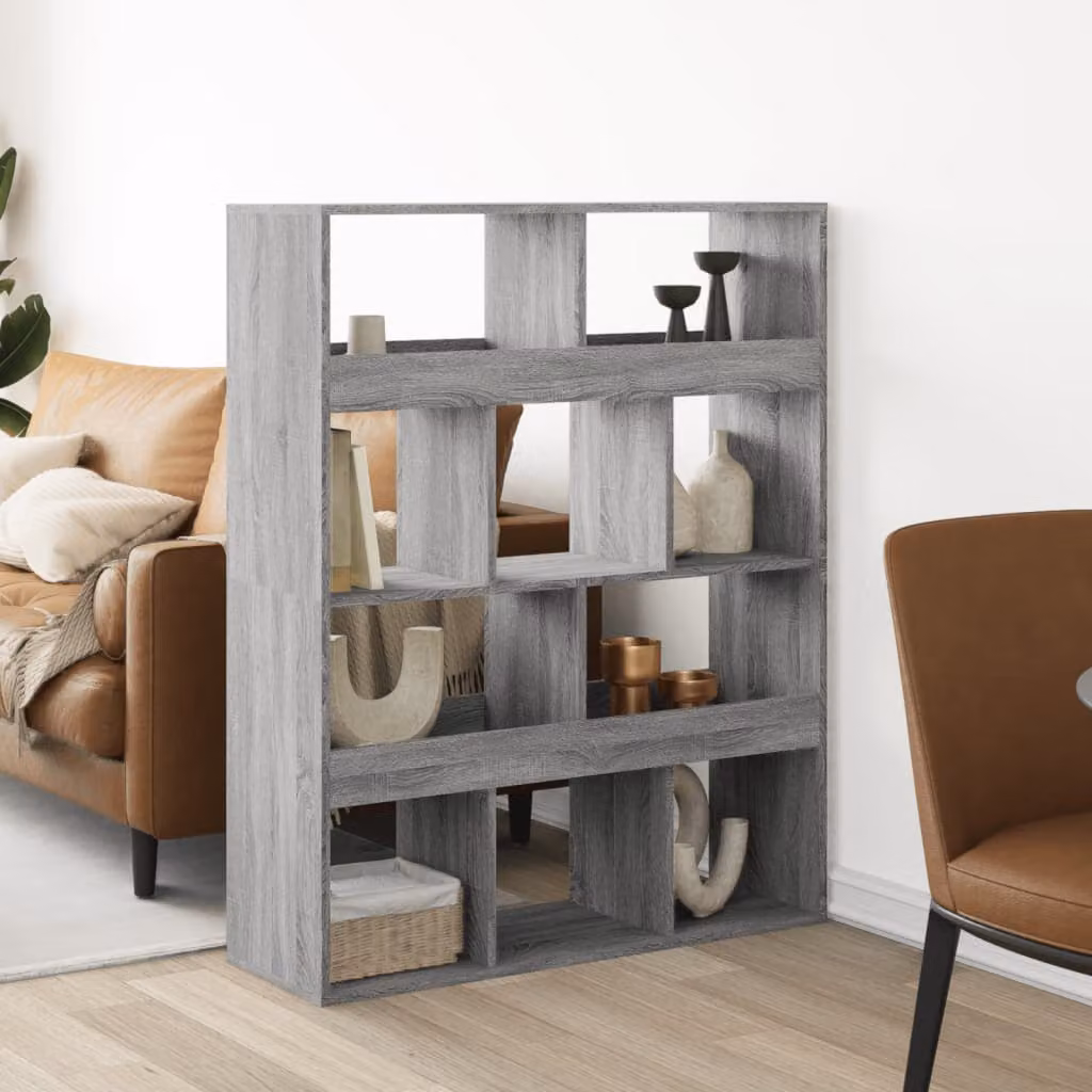 Divisorio per stanza vidaXL Grigio Sonoma in MDF L: 100 cm, P: 33 cm, H: 125,5 cm