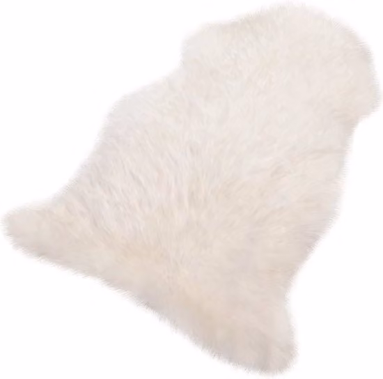 Tappeto decorativo in ecopelle bianca stile glamour, lavabile e antiscivolo, L 90-100 cm x P 60 cm