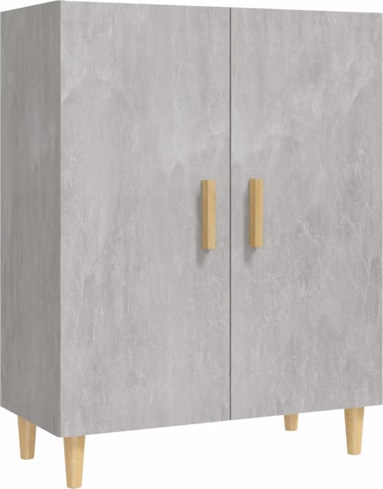 Credenza Grigio Cemento 70x34x90 cm in Legno Multistrato