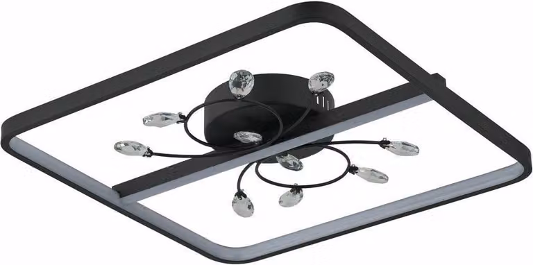 Lampada da soffitto a LED Dacota 24W 4000K 1920lm, plastica nera, dimensioni: 7x45x45 cm, IP20, Reality