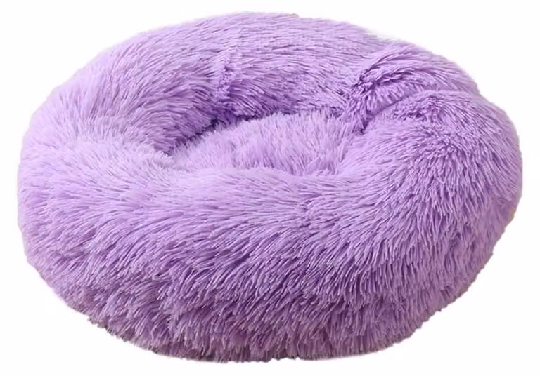 Cuccia per cani, cuccia per gatti, morbida, rotonda, 90 cm, color lilla
