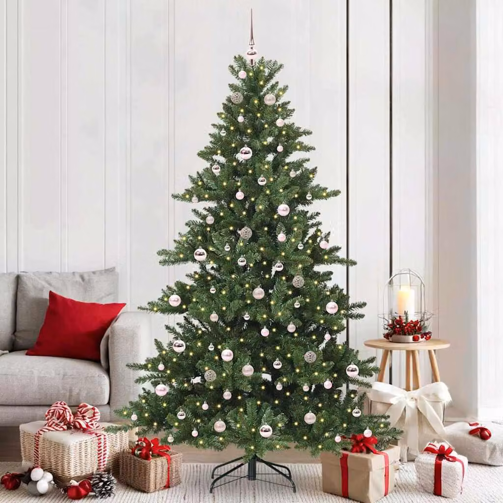 Maison Exclusive - Albero di Natale artificiale pieghevole, verde, 210 cm, in PVC e acciaio