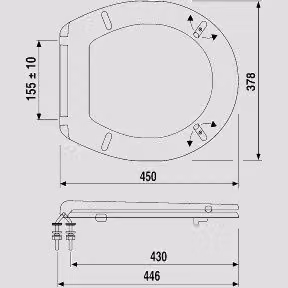 SANIT 56.038.01..0000 Sedile per WC 4002 (abumed) Termoplastica