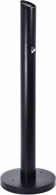 Posacenere a Colonna Ø32 cm in Metallo Nero Opaco 1,9L per Esterno