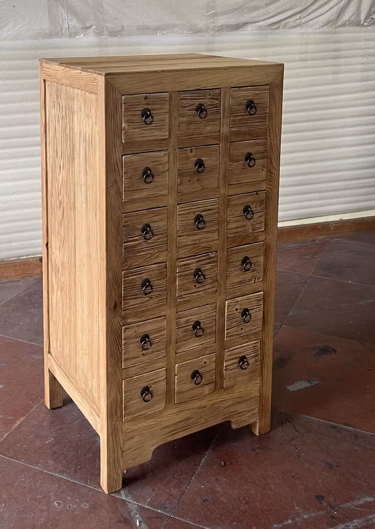 Cassettiera antica Altezza118cm 18 cassetti Natura