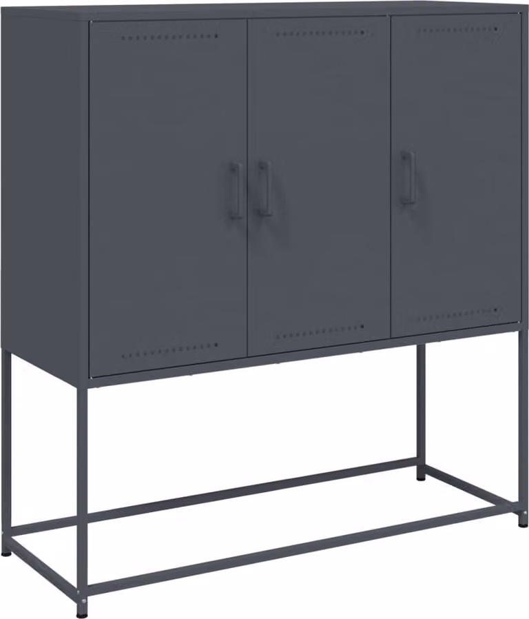 Credenza Antracite 100,5x39x107 cm in Acciaio
