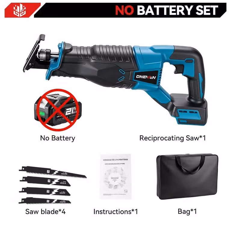 Sega circolare a batteria - Modello senza filo - 10.000 corse al minuto - 18 V - 3000 W - Profondità di taglio 255 mm - Senza batteria