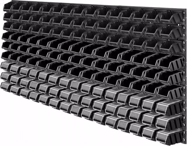 Parete attrezzata KADAX per officina 174x78 + 135 box per garage/officina