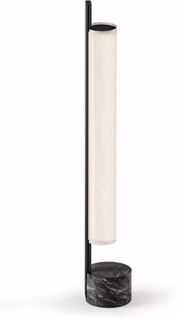 Lampada da tavolo Panzeri Ombra con LED dimmabile in metallo e marmo, disponibile in nero, oro/ottone o bianco