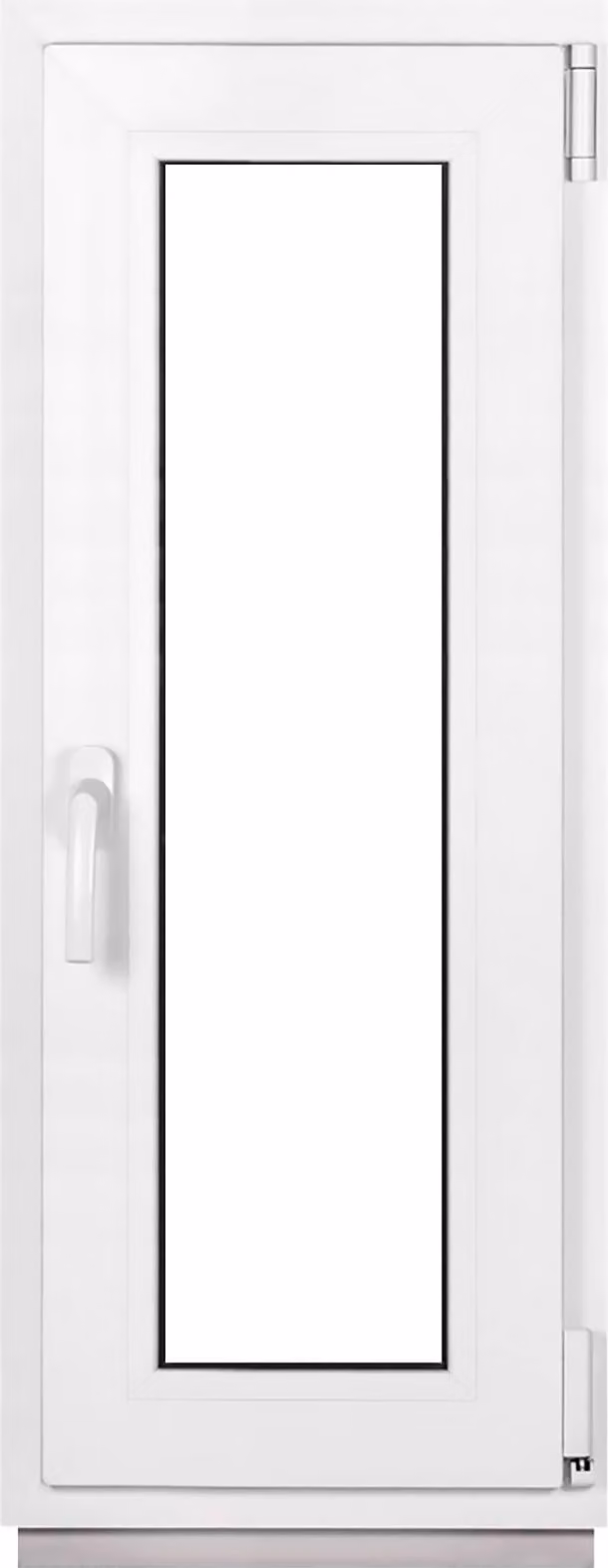 Finestra Framex per cantina Finestra in PVC bianca larghezza x altezza 40 x 110 cm (400 x 1100 mm) doppia (32 mm) rotazione/inclinazione DIN destra - Premium - Tutte le misure