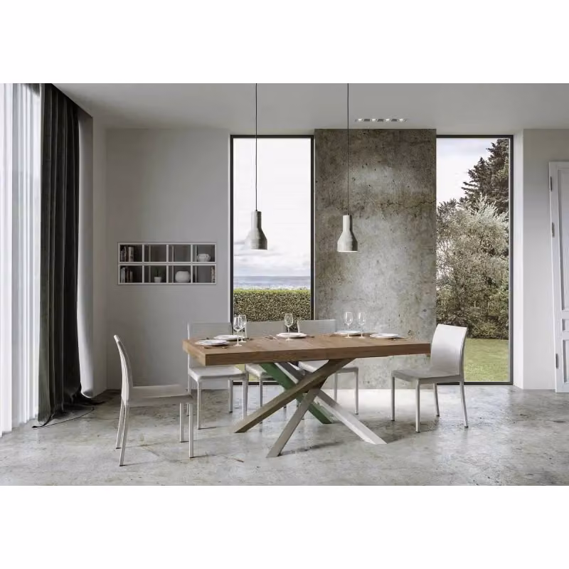 Tavolo allungabile Volantis Premium Itamoby in legno e metallo, L/P/H: 184 x 90 x 77 cm, colore Quercia Natura – 2