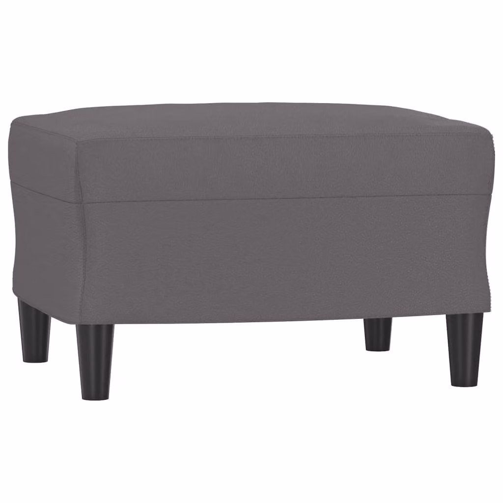 Poggiapiedi Grigio 60x50x41 cm in Pelle finta