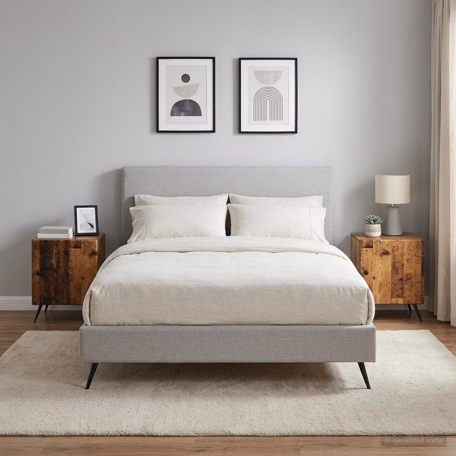 Set di 2 Armadi da Notte vidaXL in Legno Antico Marrone L 43 cm x P 34,5 cm x H 50 cm