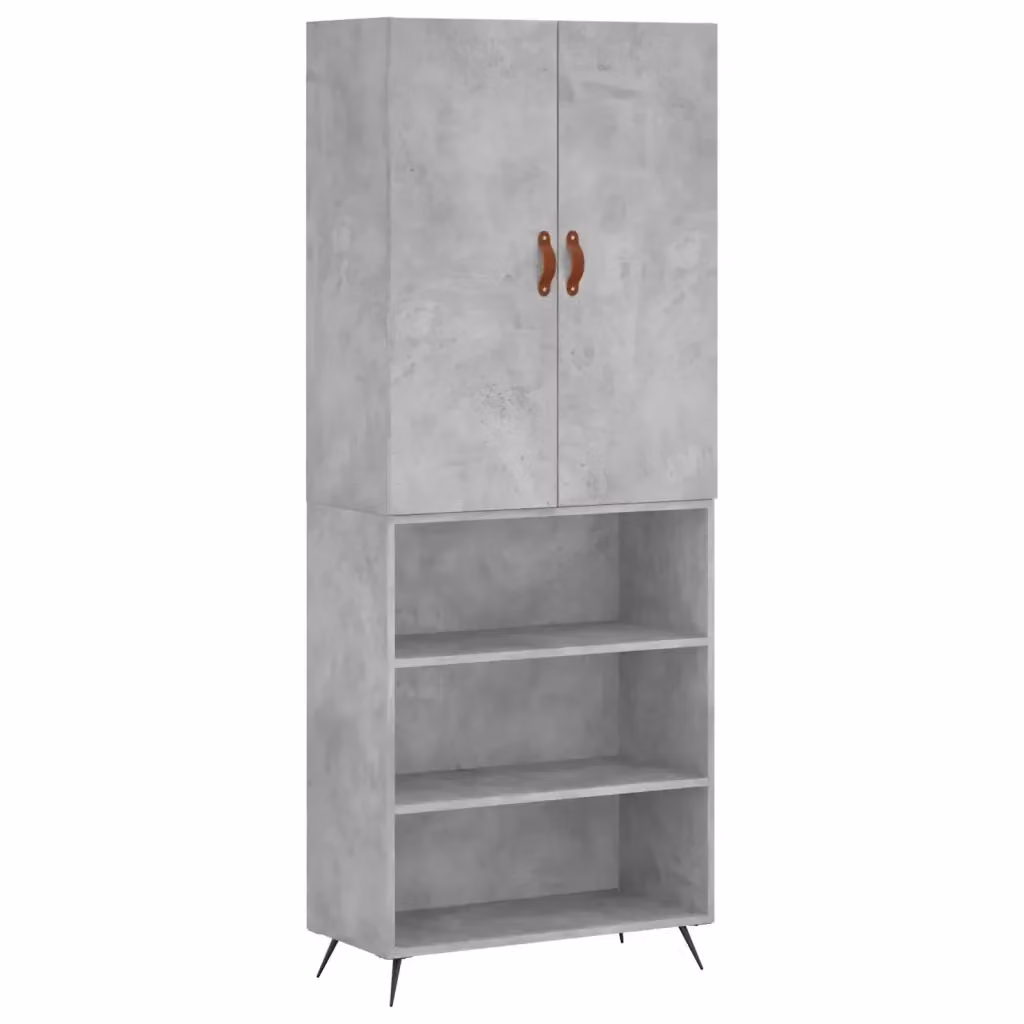 Credenza Buffet Armadio da Cucina Design Mania Grigio, L/P/H: 69,5 x 34 x 180 cm – 2