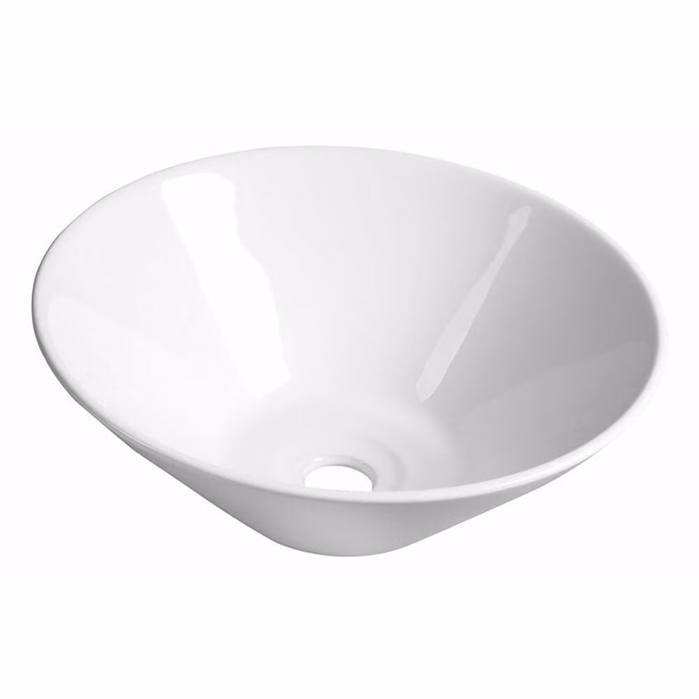 COMILLAS Lavabo in Vetroceramica 42x15 cm, bianco