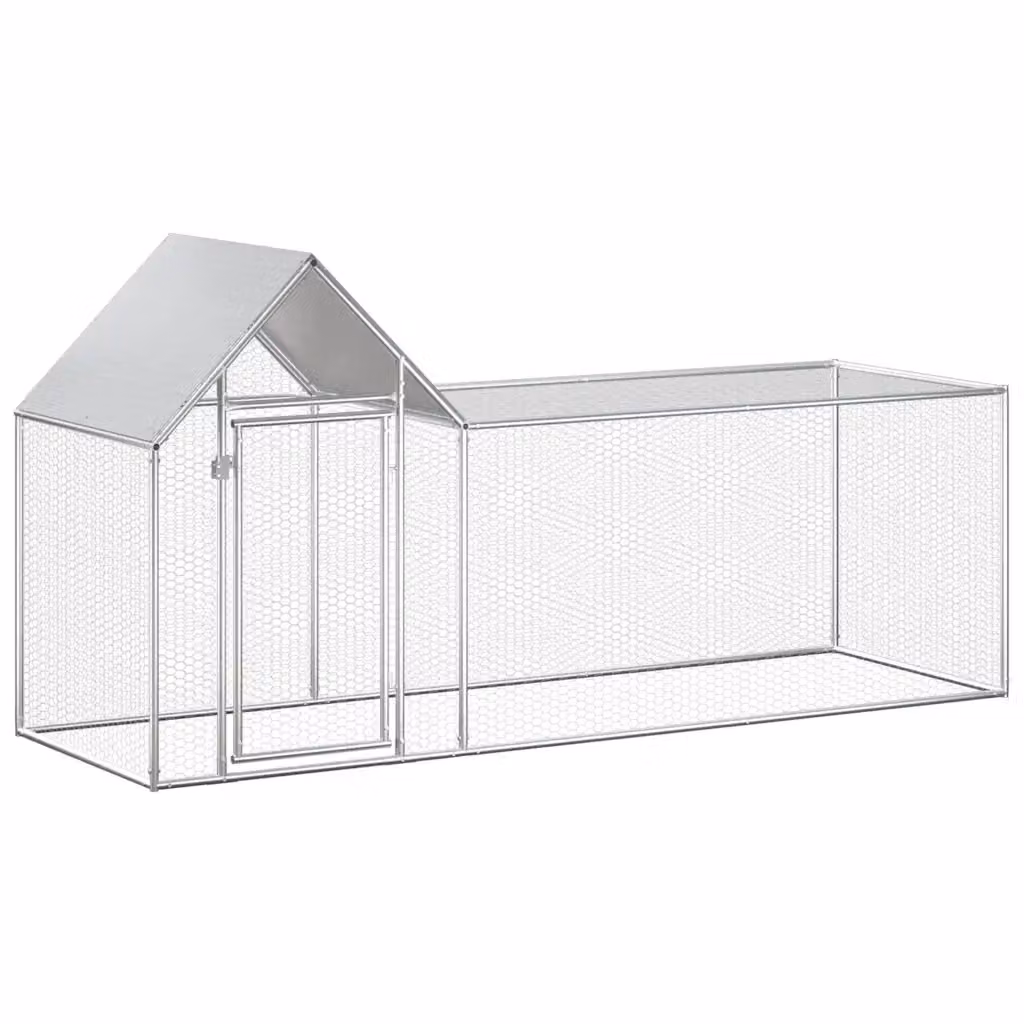Pollaio in acciaio zincato color argento Videx L: 300 cm, P: 150 cm, H: 100 cm – 2