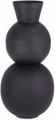 Vaso in metallo Bizzotto RIDHI Nero H: 32,5 cm, L: 15 cm