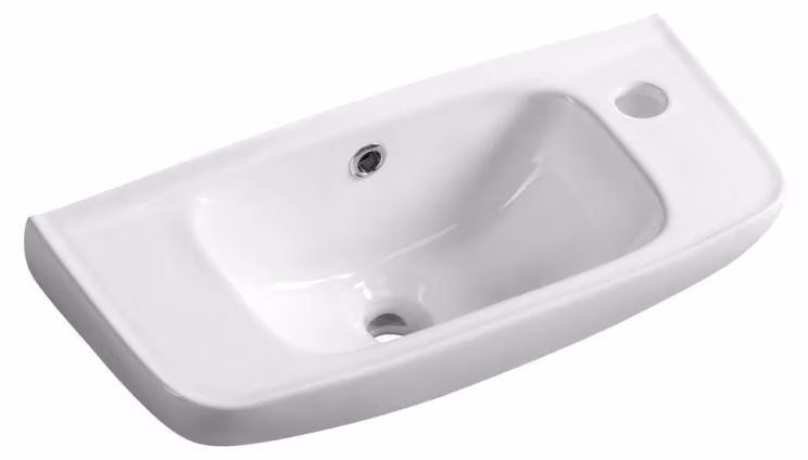 Lavabo in Vetroceramica Isvea 51x22 cm, bianco
