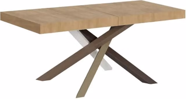 Tavolo allungabile Itamoby Volantis Premium in finitura quercia natura con gambe multicolore, L: 160-420 cm, P: 90 cm
