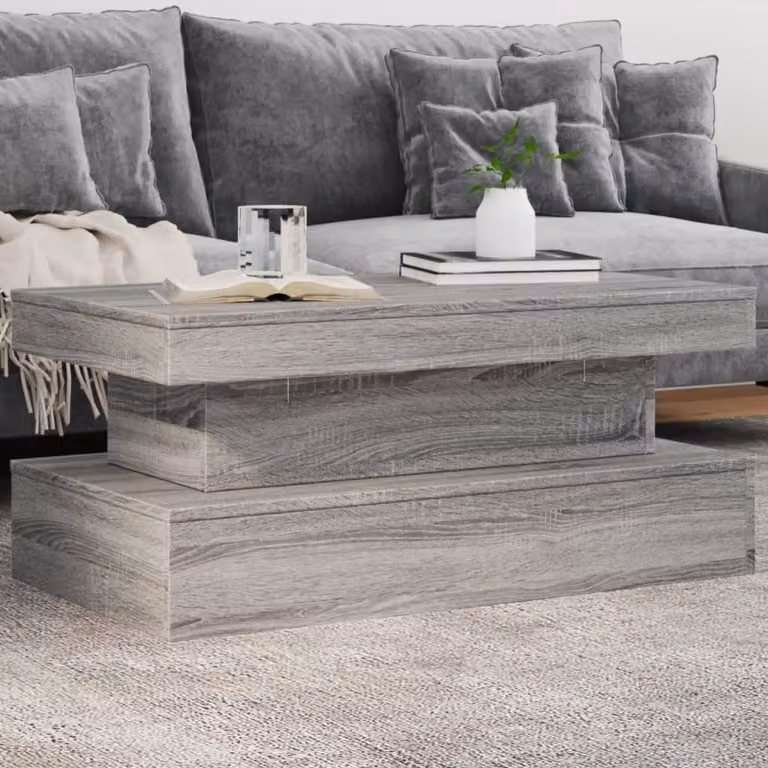 vidaXL Tavolino da Soggiorno Moderno Grigio L: 90 cm, P: 50 cm, H: 40 cm