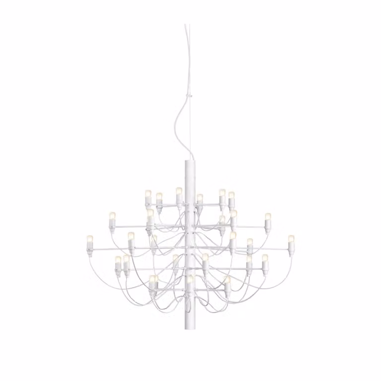 Flos - 2097/30 (frosted bulbs) - Lampada a sospensione - Bianco Opaco