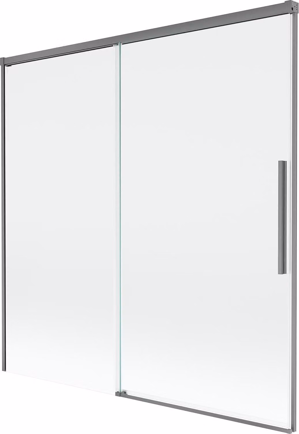 Mexen Rox paravento per vasca da bagno a 2 ante scorrevole 160 x 150 cm, trasparente, gun metal - 8C9-160-001-95-00