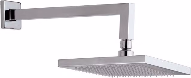 Soffione Doccia Quadrato Mariani con Braccio a Parete in ABS Cromato 20 x 20 cm