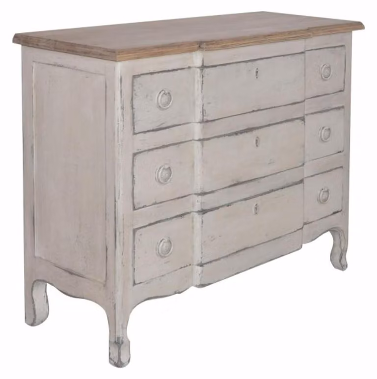 Casa Padrino cassettiera in stile country con 3 cassetti grigio antico / marrone 100 cm - Mobili in stile country