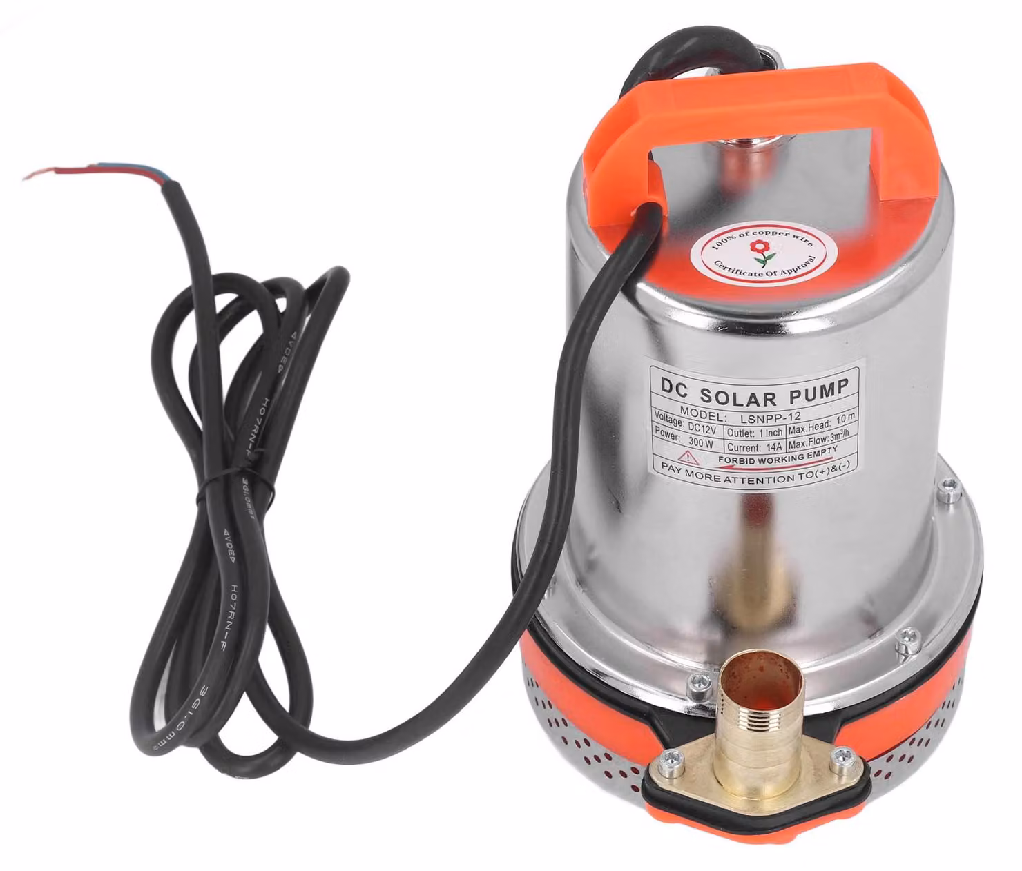 Pompa sommergibile a 12V - Portata elevata, con un'altezza di sollevamento di 10 metri - Modello LSNPP-12