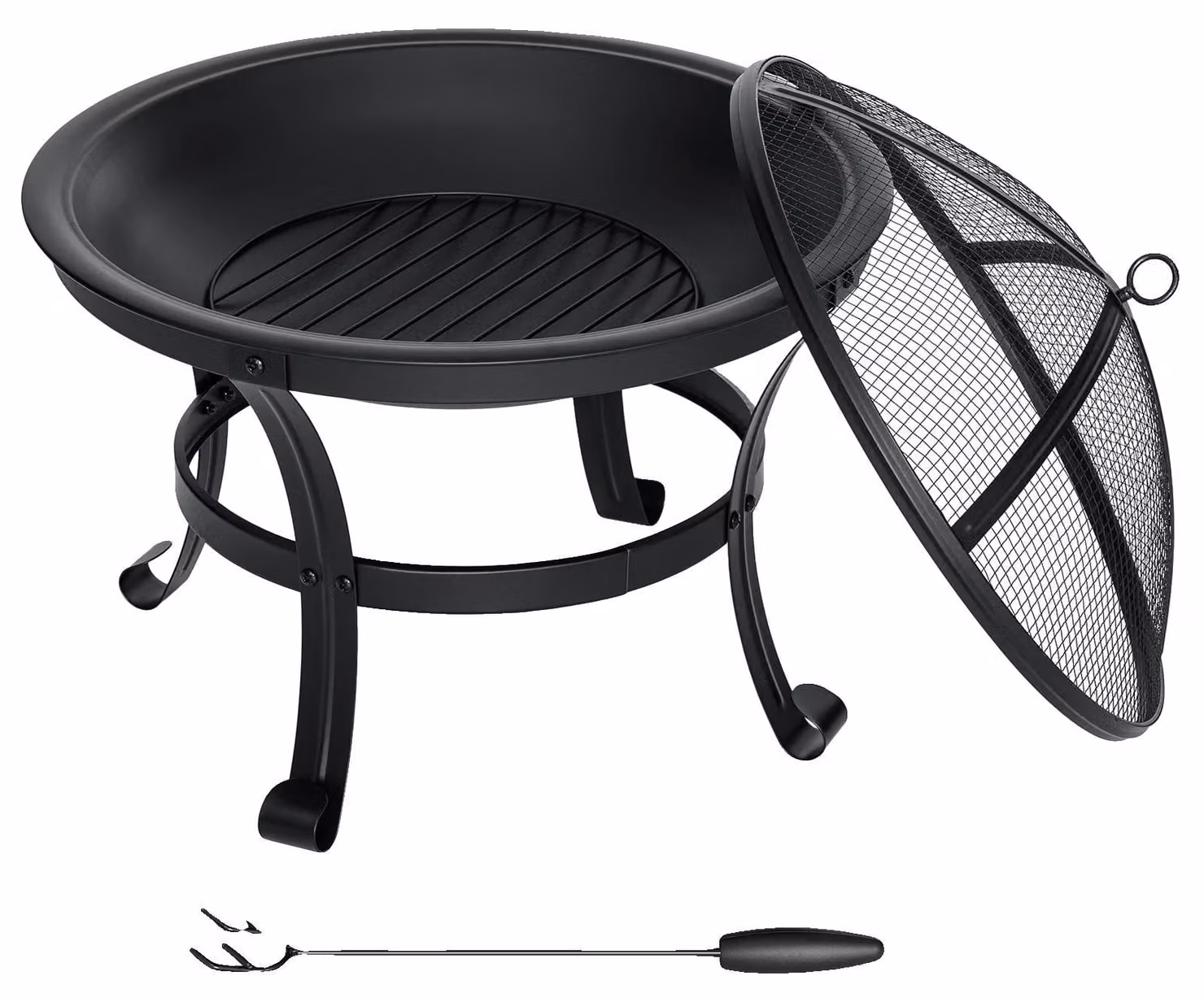 Focolare, design portatile, elevata resistenza alle alte temperature, colore nero