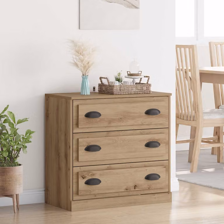 Credenza moderna vidaXL in legno rovere marrone L 70 cm x P 35,5 cm x H 67,5 cm