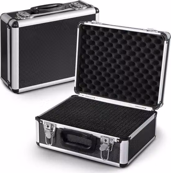 Valigie universali per strumenti di misura - robusta valigetta per il trasporto - custodia per strumenti - schiume a cubo - imbottitura in schiuma - chiusura a chiave - protezione dalla polvere - M - 320 x 250 x 150 mm custodia per strumenti