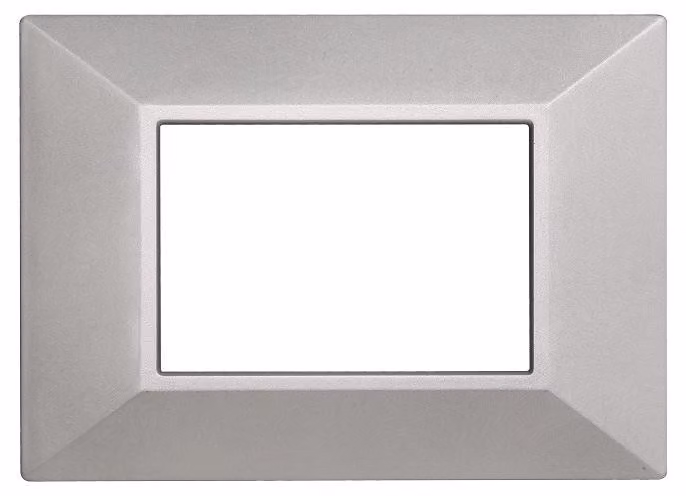 ETTROIT AN90306 Placca Piramide Serie Moon 3P Colore Silver Compatibile Con Bticino Axolute
