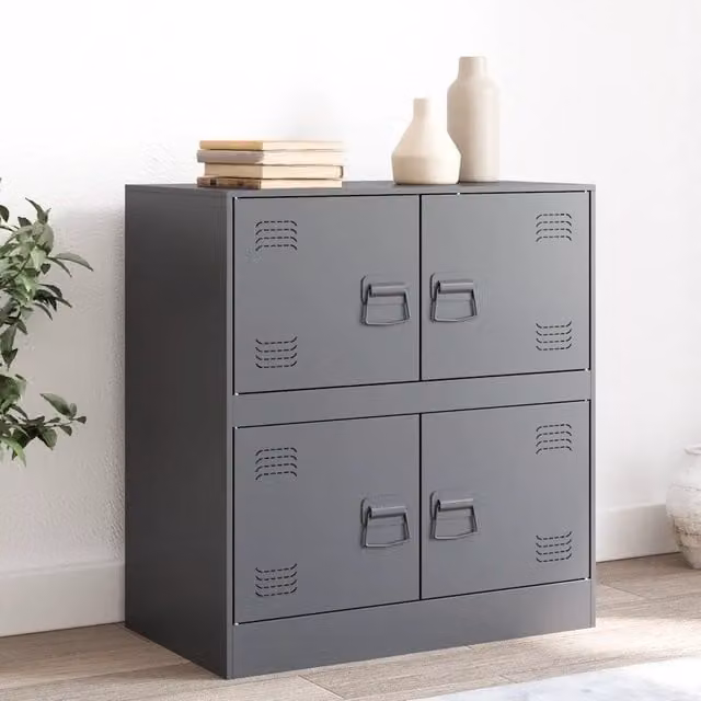 Credenza Antracite 67x39x73 cm in Acciaio 841651