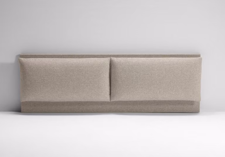 Testata Letto Imbottita - ROMA Tortora 160x190 cm