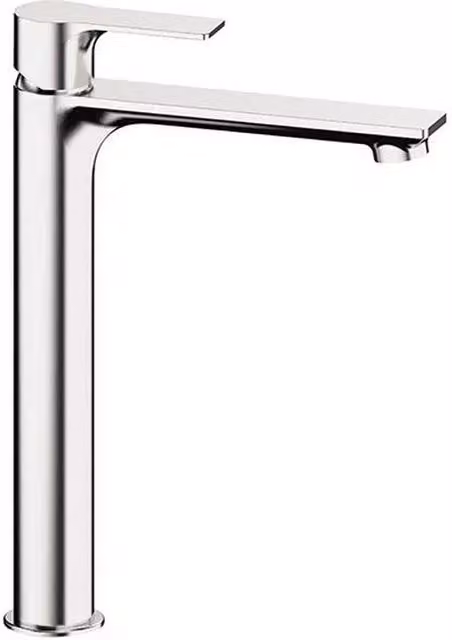 Miscelatore monocomando alto per lavabo Remer serie Energy in ottone cromato argento