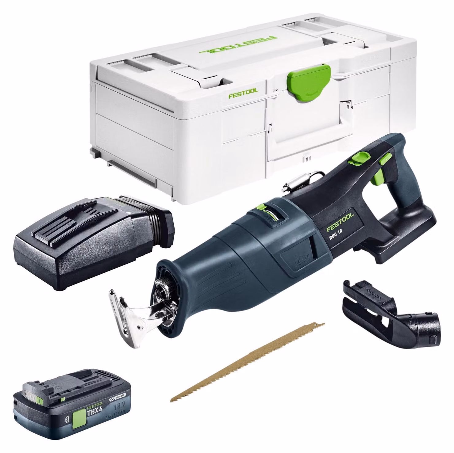 Festool RSC 18 EB-Basic Sega a gattopardo a batteria 18 V Brushless + 1x batteria 4,0 Ah + caricabatteria rapido + Systainer