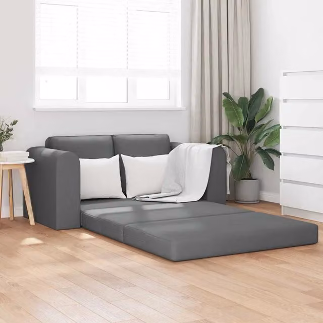 Divano letto-Sofa Letto-Daybed Grigio scuro 148 x 71 x 83 cm Tessuto