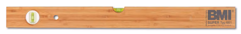 BMI Holzwasserwaage 661 Länge 60 cm aus Hartholz Sanitär Straßenbau 2 Libellen