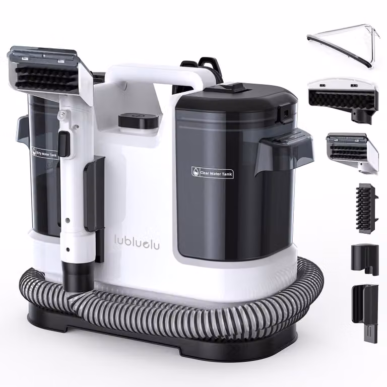 Lubluelu V6: Aspirapolvere per tappeti, pulitore di tessuti, aspiraliquidi 5-in-1, 13.500 Pa, 450 W, con sistema a 2 serbatoi, ideale per divani, auto e tappeti