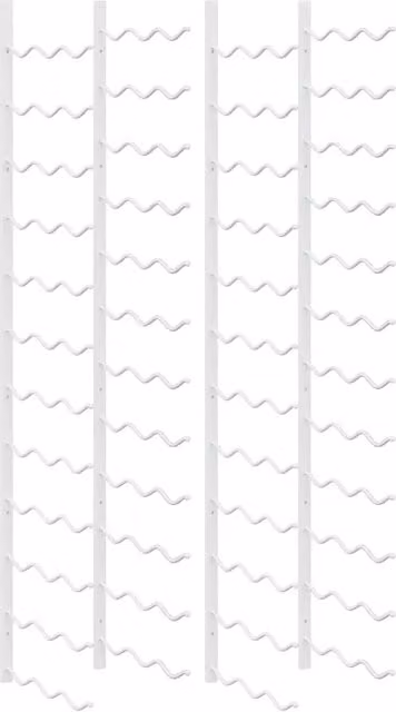 Set di 2 Portavini da Parete in Metallo Bianco Design Moderno per 36 Bottiglie CFW3696157 – 1