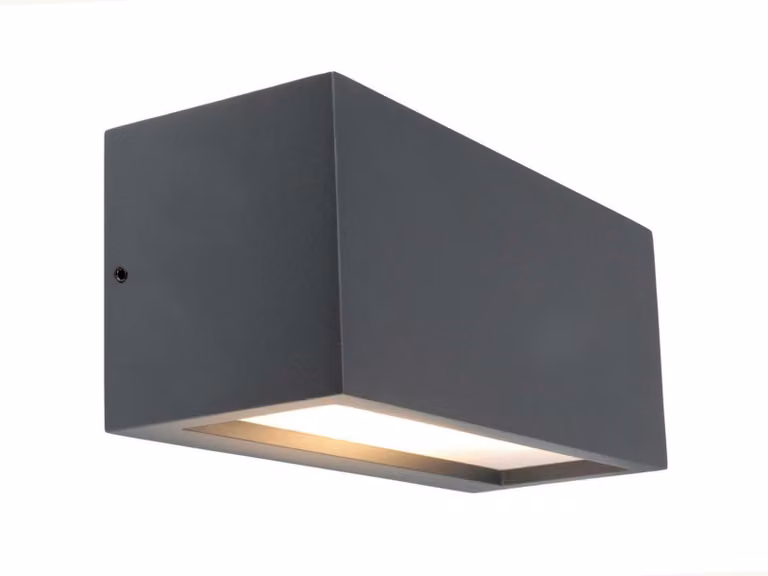 Applique a parete Rilongo, color antracite, per una lampada a risparmio energetico