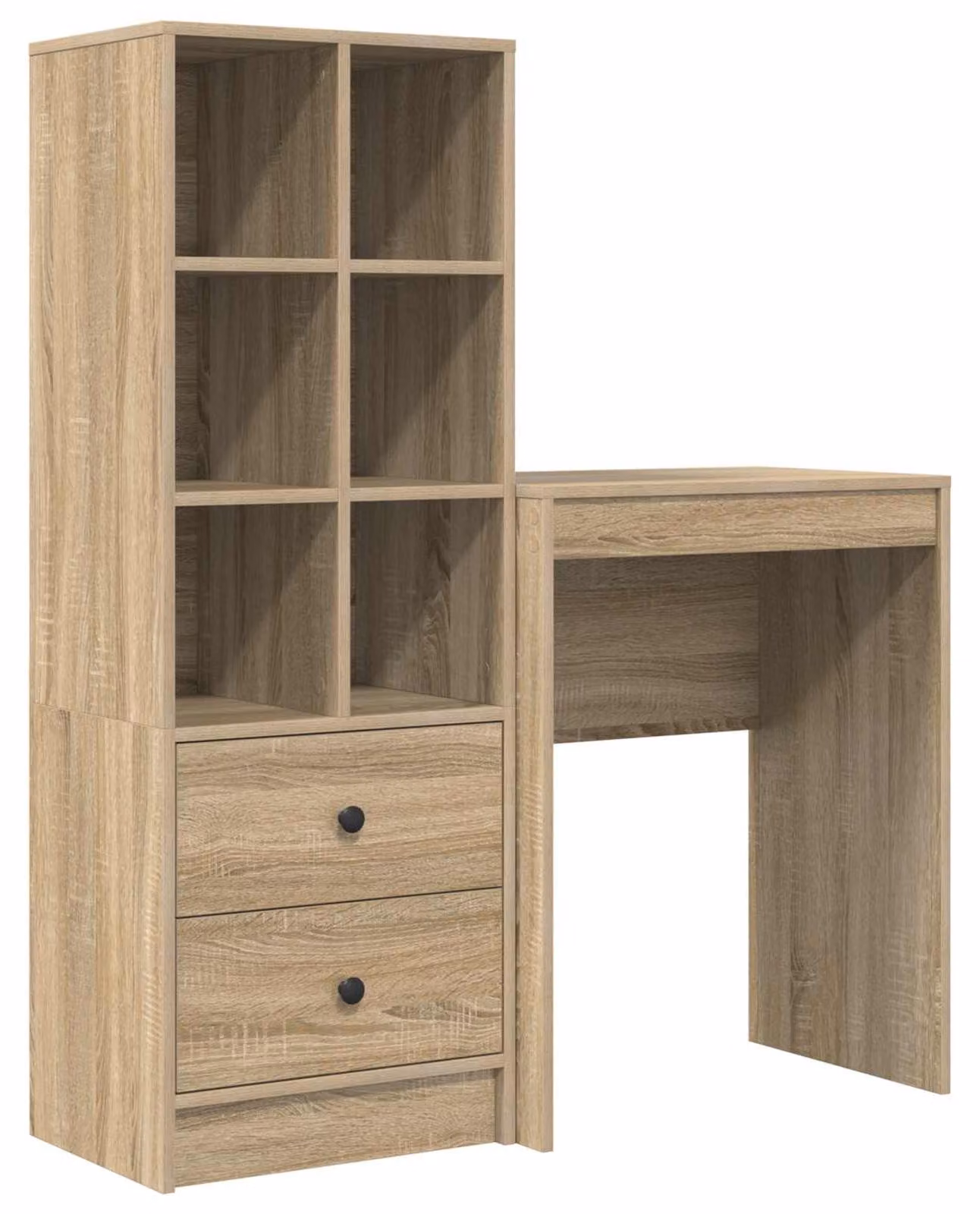 Scrivania con cassetto con lo scaffale 2 pcs Rovere Sonoma