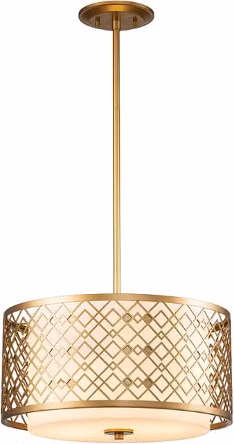 Lampada a sospensione Elstead Ziggy oro laccato 2xE27
