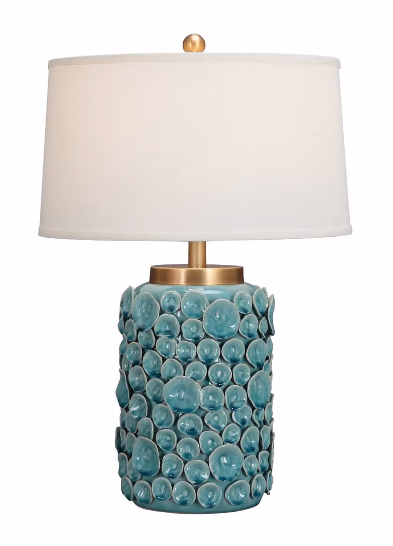 Fine Asianliving Lampada da tavolo cinese in porcellana con paralume E27 Lampada da tavolo orientale in Vetroceramica Lampade da comodino camera da letto soggiorno